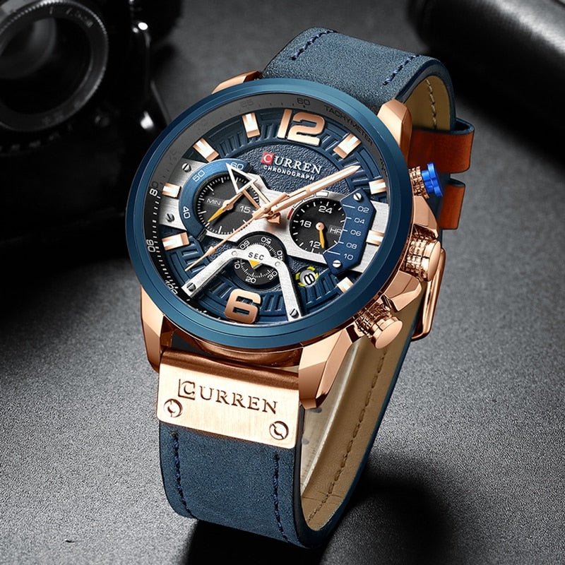 Relógio Curren WSPORTS Premium Exclusivo À Prova D'água | Frete Grátis + Brinde Exclusivo!