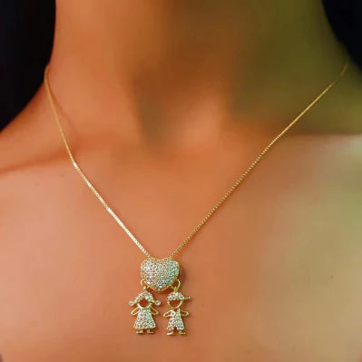 COLAR AMOR DE MÃE - BANHADO À OURO 18k